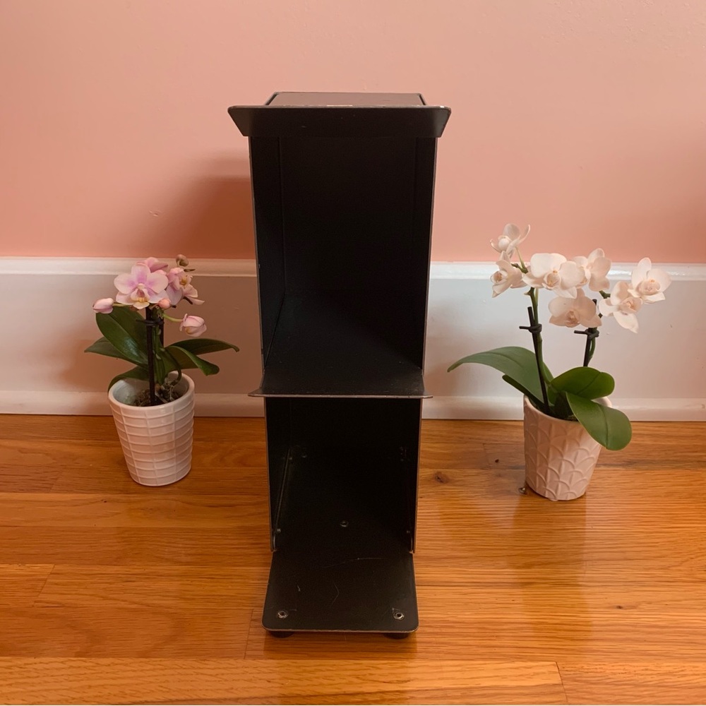 Two Shelf Metal Storage Rack Stand Industrial Modern IV